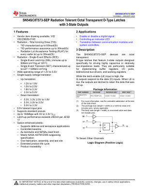 SN54SC8T573-SEP 数据手册首页