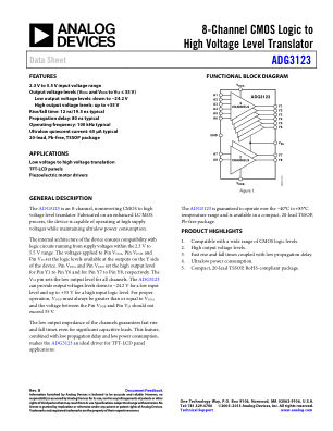 ADG3123 datasheet cover page