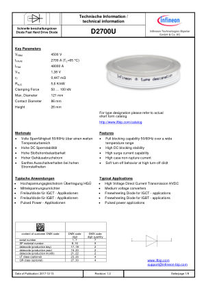 D2700U45X122 datasheet cover page