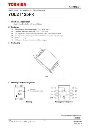 7UL2T125FK datasheet cover page