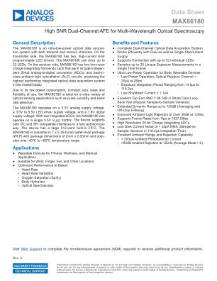 MAX86180 datasheet cover page