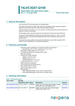 74LVC3G07DC-Q100H datasheet cover page