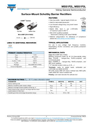 MSS1P3L datasheet cover page