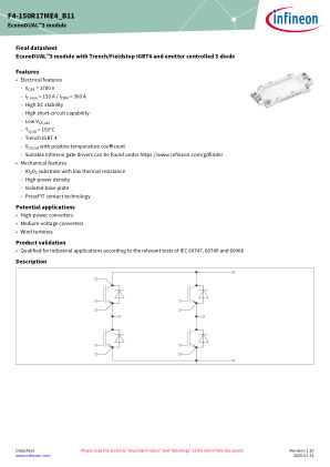 F4-150R17ME4-B11 datasheet cover page