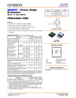 FDBL9406L-F085 数据手册首页