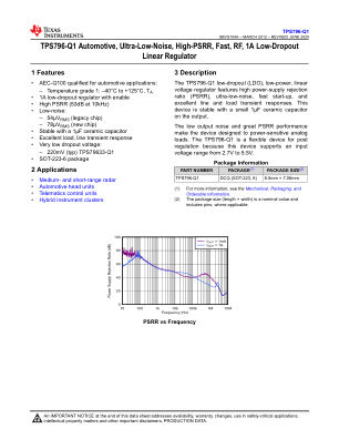 TPS79633-Q1 datasheet cover page