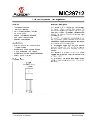 MIC29712WT datasheet cover page
