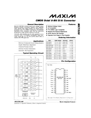 MX7228 datasheet cover page