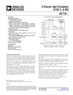 AD7738 数据手册首页