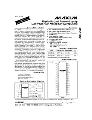 MAX782-MAX782S 数据手册首页