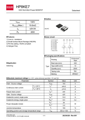 HP8KE7 数据手册首页
