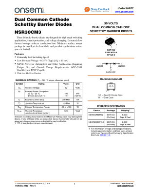 NSR30CM3T5G 数据手册首页