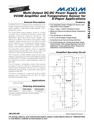 MAX17135 datasheet cover page