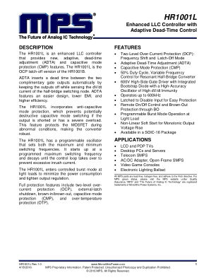 HR1001L datasheet cover page
