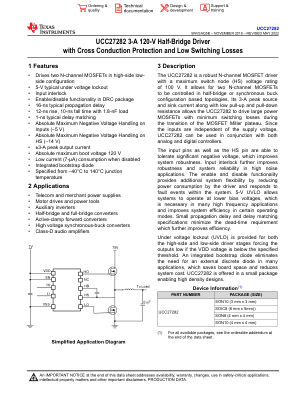 UCC27282 datasheet cover page