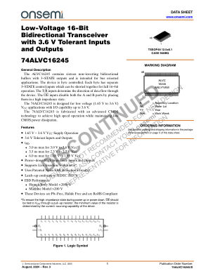 74ALVC16245 datasheet cover page