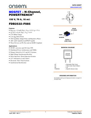 FDB2532-F085 datasheet cover page