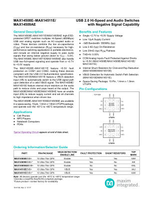MAX14508E-MAX14511E datasheet cover page