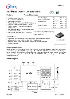 TLE6217G datasheet cover page