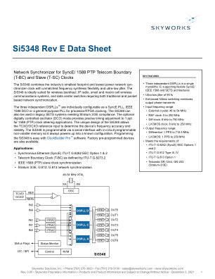 SI5348A-E-GM datasheet cover page