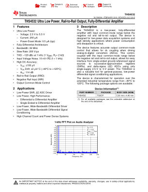 THS4532 datasheet cover page