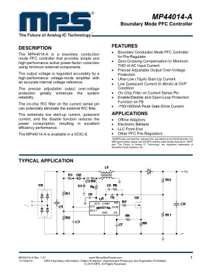 MP44014A datasheet cover page