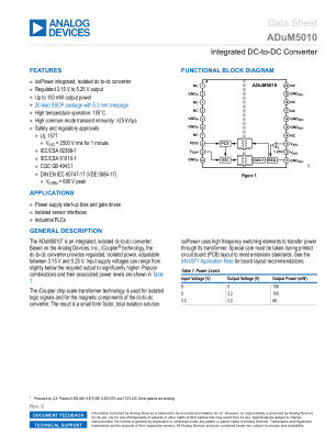 ADUM5010 datasheet cover page