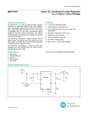 MAX15101 datasheet cover page
