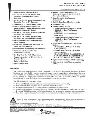 TMS320LBC53S datasheet cover page