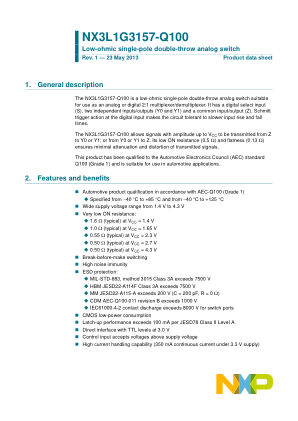 NX3L1G3157 datasheet cover page