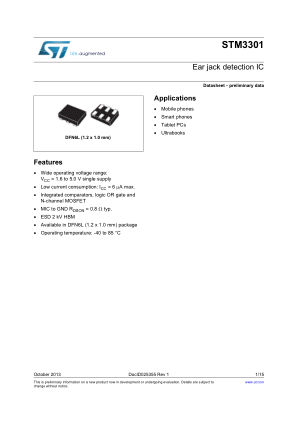 STM3301 数据手册首页