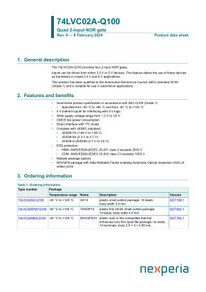 74LVC02APW-Q100J datasheet cover page