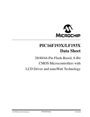 PIC16F1938-I datasheet cover page