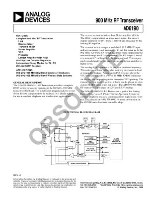 AD6190 数据手册首页