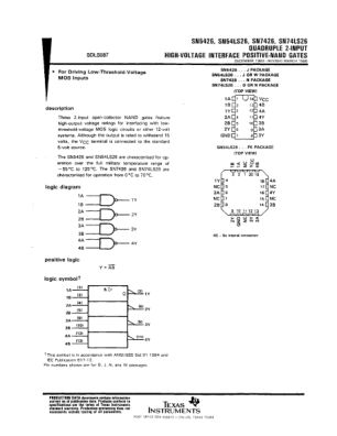 SN74LS26 数据手册首页