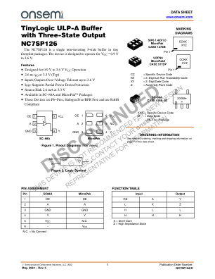 NC7SP126 数据手册首页