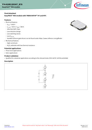 F3L420R12D3H7-B78 datasheet cover page
