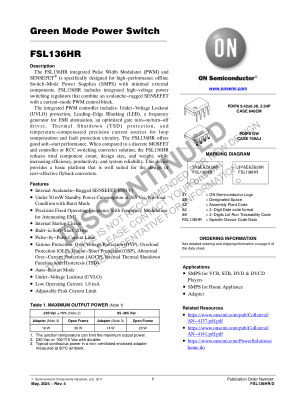 FSL136HR 数据手册首页