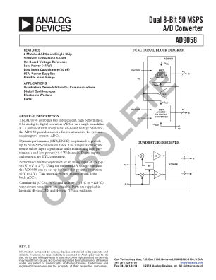 AD9058 数据手册首页