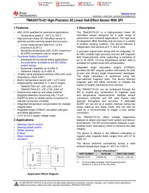 TMAG5170-Q1 datasheet cover page