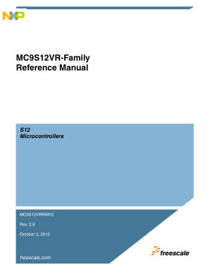 MC9S12VRRMV2 datasheet cover page