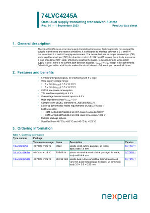 74LVC4245APW datasheet cover page