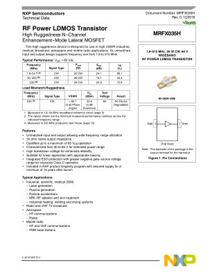 MRFX035H 数据手册首页
