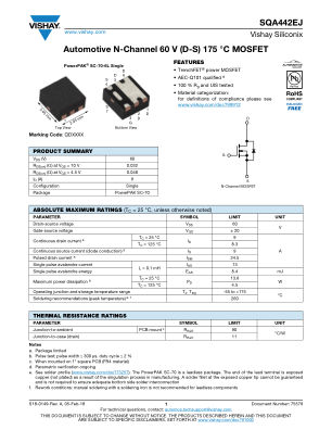 SQA442EJ 数据手册首页