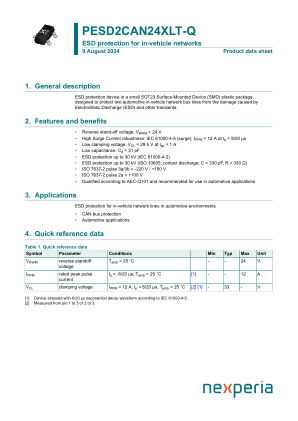 PESD2CAN24XLT-QR datasheet cover page