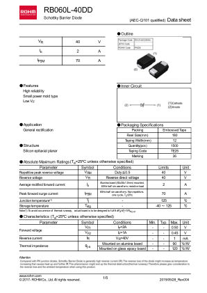 RB060L-40DD 数据手册首页