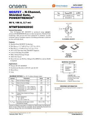 NTMFS08N2D5C datasheet cover page