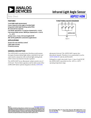 ADPD2140W 数据手册首页