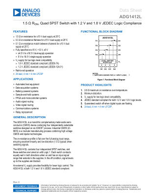 ADG1412L datasheet cover page