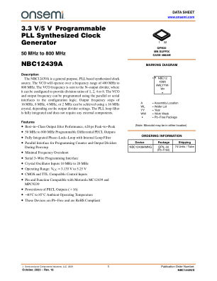 NBC12439 datasheet cover page